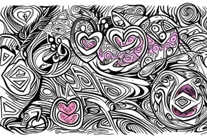 DMT trip with love tattoo idea