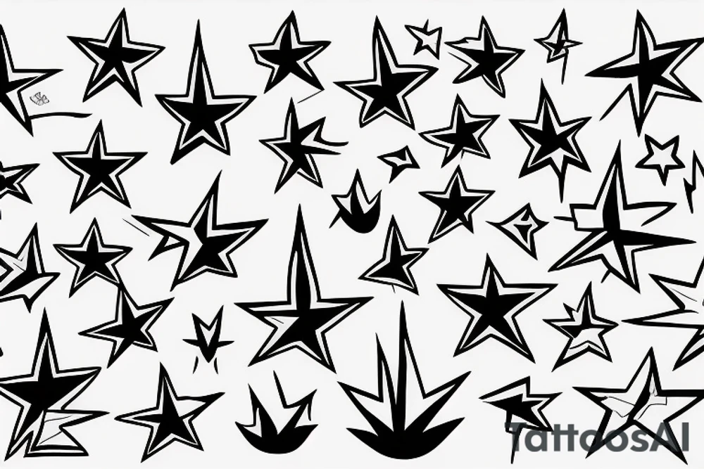 The upper half a flame the bottom half a star tattoo idea The upper half a flame the bottom half a star tattoo idea