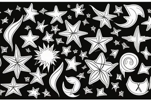 A flame and a star tattoo idea