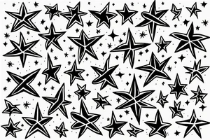 A flame and a star tattoo idea