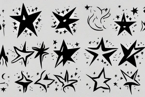 A flame and a star tattoo idea
