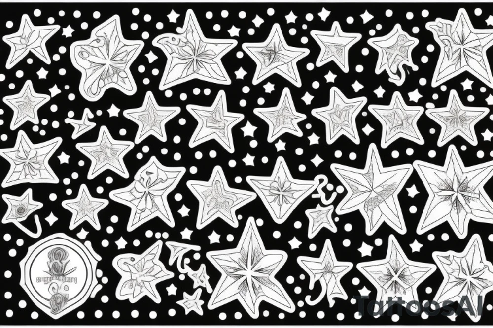 A flame and a star tattoo idea