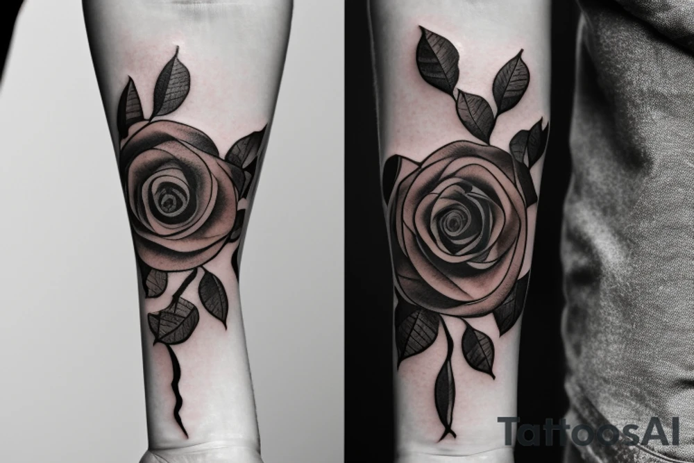 A black and white forearm tattoo featuring a delicate, intertwined rose vine. The vine starts at the base of your wrist and wraps around your forearm, symbolizing growth and resilience. Within the vine, there are breaks and gaps, representing the concept of being broken or feeling lost. However, emerging from the broken parts of the vine, there are small buds and blossoming roses, signifying hope and the ability to overcome challenges.

Around the vine, you can have text that wraps elegantly, with the quote “Through brokenness, I found courage to grow.” The text can be in a stylish, calligraphy-like font to add artistic flair. tattoo idea