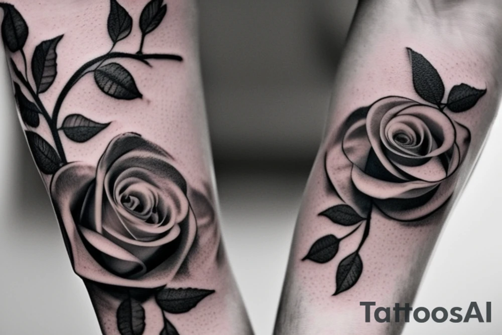 A black and white forearm tattoo featuring a delicate, intertwined rose vine. The vine starts at the base of your wrist and wraps around your forearm, symbolizing growth and resilience. Within the vine, there are breaks and gaps, representing the concept of being broken or feeling lost. However, emerging from the broken parts of the vine, there are small buds and blossoming roses, signifying hope and the ability to overcome challenges.

Around the vine, you can have text that wraps elegantly, with the quote “Through brokenness, I found courage to grow.” The text can be in a stylish, calligraphy-like font to add artistic flair. tattoo idea