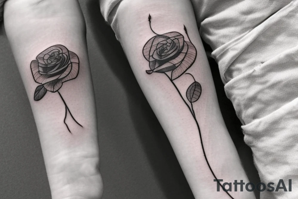 A black and white forearm tattoo featuring a delicate, intertwined rose vine. The vine starts at the base of your wrist and wraps around your forearm, symbolizing growth and resilience. Within the vine, there are breaks and gaps, representing the concept of being broken or feeling lost. However, emerging from the broken parts of the vine, there are small buds and blossoming roses, signifying hope and the ability to overcome challenges.

Around the vine, you can have text that wraps elegantly, with the quote “Through brokenness, I found courage to grow.” The text can be in a stylish, calligraphy-like font to add artistic flair. tattoo idea