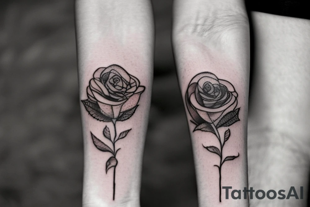 A black and white forearm tattoo featuring a delicate, intertwined rose vine. The vine starts at the base of your wrist and wraps around your forearm, symbolizing growth and resilience. Within the vine, there are breaks and gaps, representing the concept of being broken or feeling lost. However, emerging from the broken parts of the vine, there are small buds and blossoming roses, signifying hope and the ability to overcome challenges.

Around the vine, you can have text that wraps elegantly, with the quote “Through brokenness, I found courage to grow.” The text can be in a stylish, calligraphy-like font to add artistic flair. tattoo idea