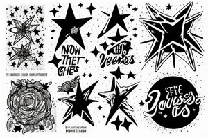 Text - "Now the darkness gathers, stars begin to peep" tattoo idea