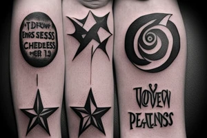 Text - "Now the darkness gathers, stars begin to peep" tattoo idea