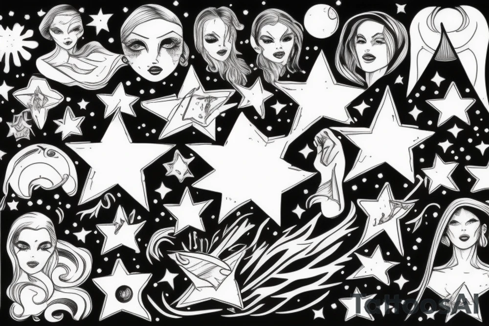 Now the darkness gathers, stars begin to peep tattoo idea
