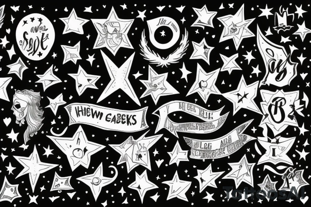 Now the darkness gathers, stars begin to peep tattoo idea