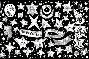 Now the darkness gathers, stars begin to peep tattoo idea