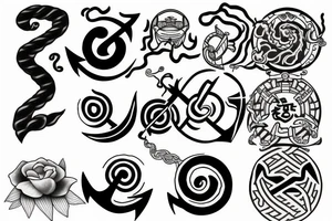 anchor within yin yang tattoo idea