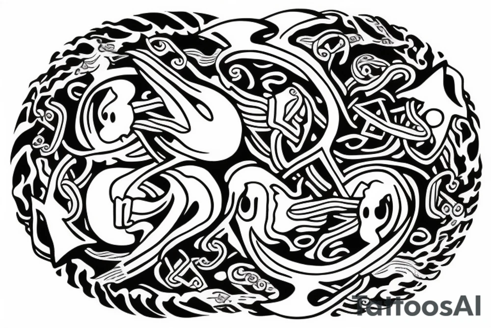 anchor within yin yang tattoo idea