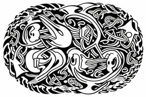 anchor within yin yang tattoo idea