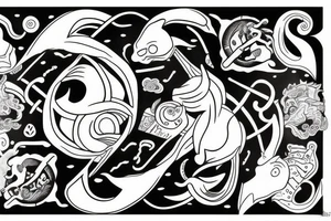 anchor within yin yang tattoo idea
