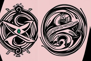 anchor within yin yang depicting the duality of nature but strengthened by the anchor of life tattoo idea
