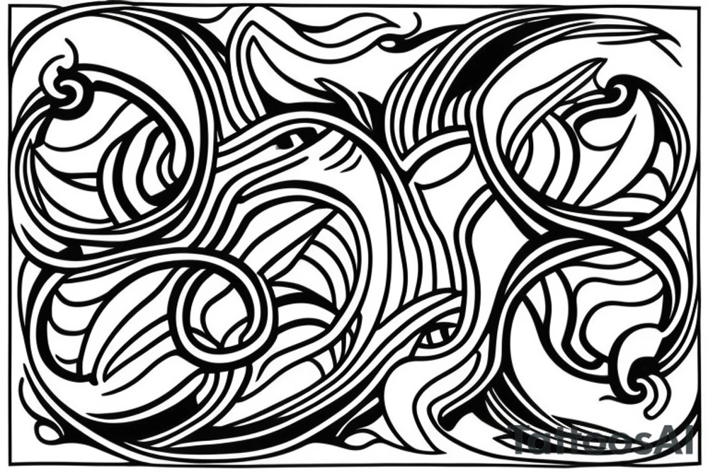 anchor within yin yang depicting the duality of nature but strengthened by the anchor of life. Encapsulate all within a loop tattoo idea