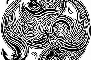 anchor within yin yang depicting the duality of nature but strengthened by the anchor of life. Encapsulate all within a loop tattoo idea