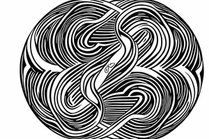 waves within yin yang depicting the duality of nature but strengthened by the anchor of life. Encapsulate all within a loop tattoo idea