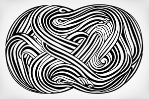 waves within yin yang. Encapsulate all within a loop tattoo idea