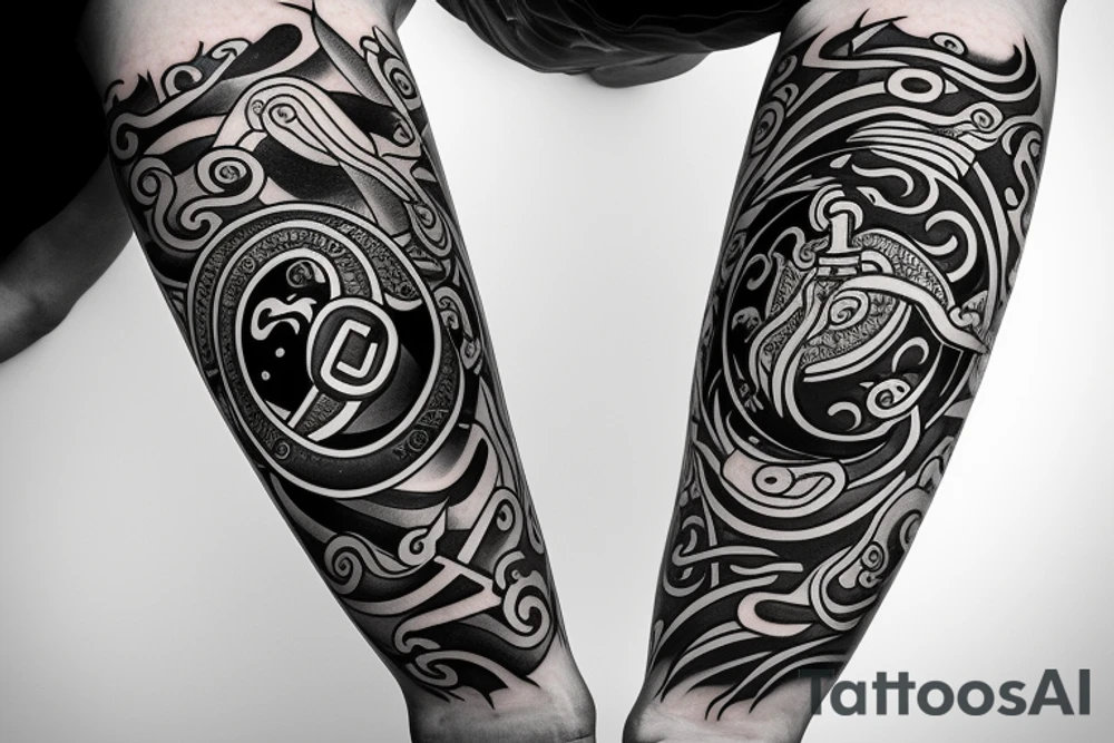 anchor within yin yang depicting the duality of nature but strengthened by the anchor of life. tattoo idea