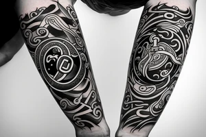 anchor within yin yang depicting the duality of nature but strengthened by the anchor of life. tattoo idea