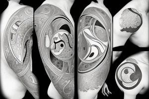yin and yang within yin and yang loop tattoo idea
