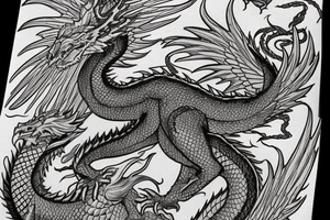 Western-style dragon with wings with norse block like scales.do not use traditional scales on the dragon. the position of the dragon is laying down sleeping. this will go on a female forearm. tattoo idea