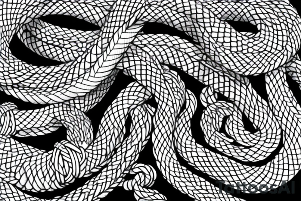 using the movie Draco design a tattoo with Norse rope scales laying down for a forearm. tattoo idea