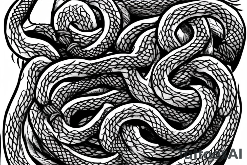 using the movie Draco design a tattoo with Norse rope scales laying down for a forearm. tattoo idea