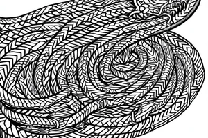 dragon Norse rope scales laying down for a forearm. tattoo idea