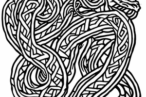 dragon Norse rope scales laying down for a forearm. tattoo idea