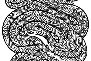 dragon Norse rope scales laying down for a forearm. tattoo idea