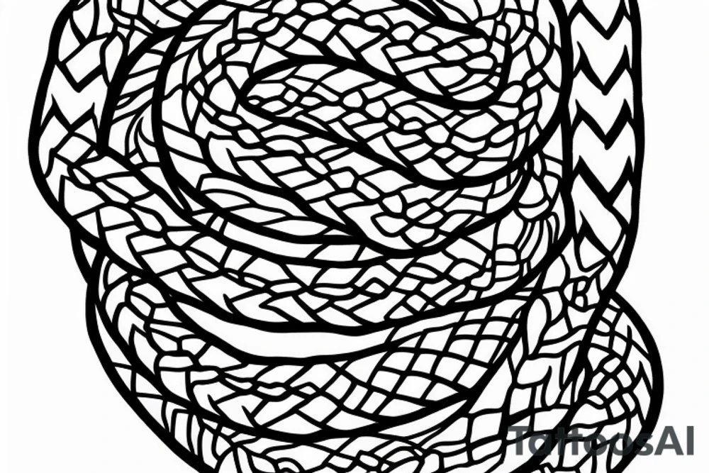 dragon Norse rope scales laying down for a forearm. tattoo idea