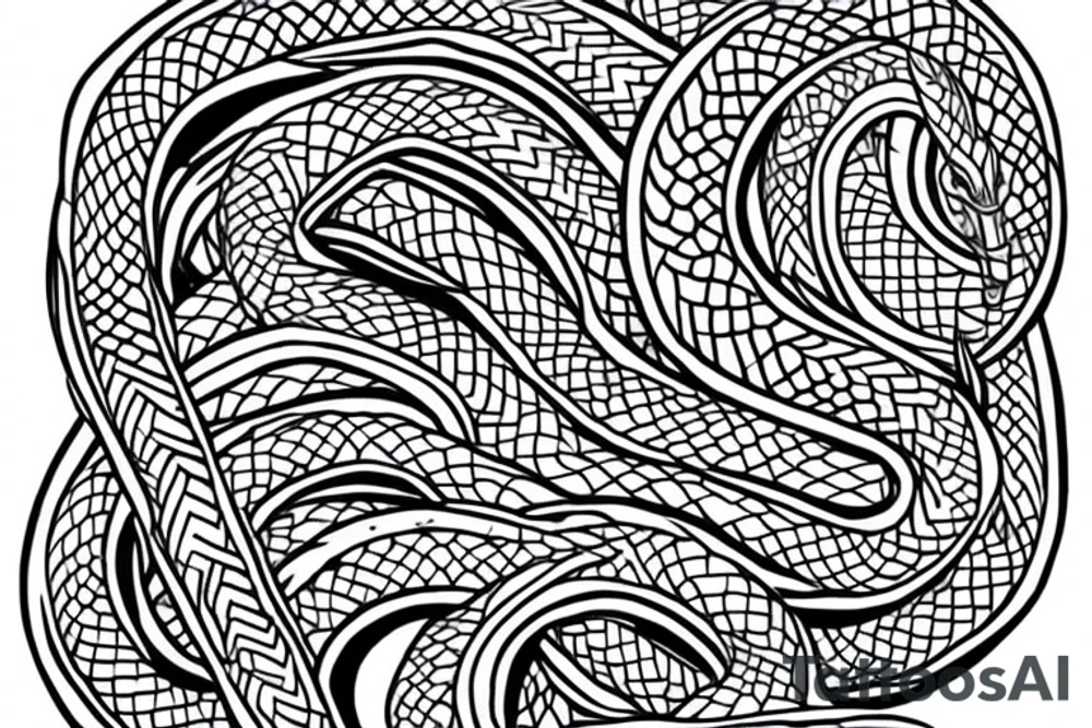 dragon Norse rope scales laying down for a forearm. tattoo idea