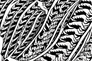 dragon Norse rope scales laying down for a forearm. tattoo idea