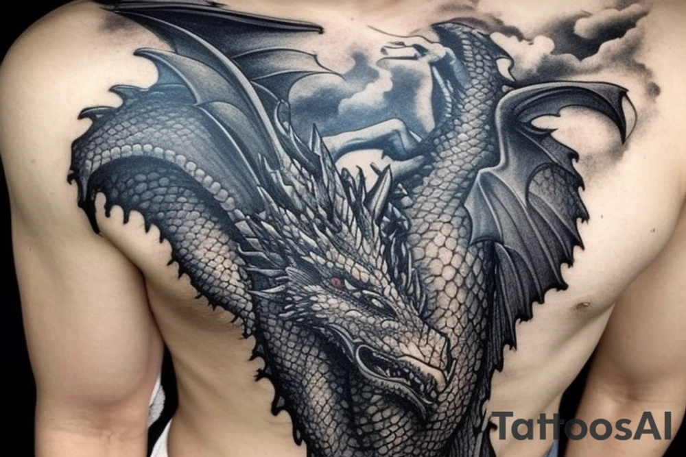 Hey there! I'm looking to build a dragon tattoo and I was wondering if you could help me out. I've always loved the idea of having a majestic dragon on my skin and I think now is the perfect time to make it happen. Do you have any suggestions on what style or design I should go for? I want it to be bold and dynamic, but also have some intricate details that make it unique. Can't wait to hear your ideas! tattoo idea