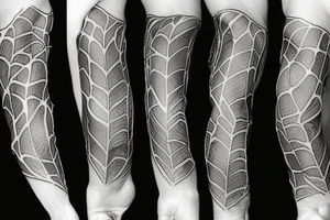 Spider with web arm sleeve tattoo idea