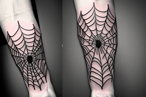 Spider with web arm sleeve tattoo idea