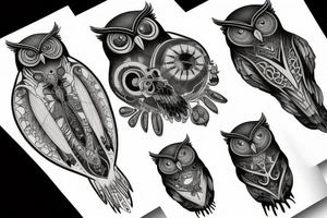 owl sitting tattoo idea