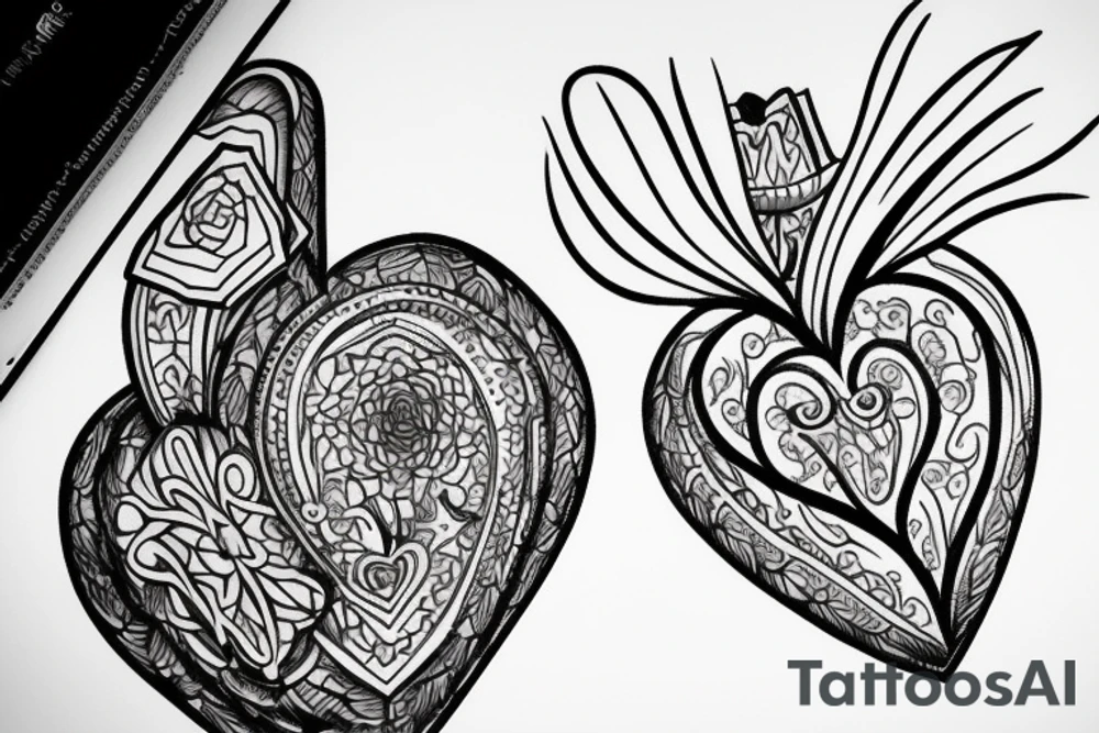 Simple heart tattoo idea