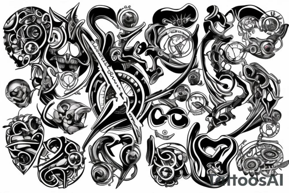 5 hearts tattoo idea