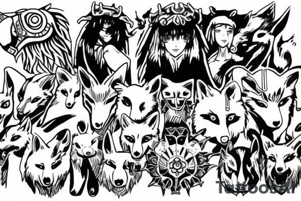 Princess mononoke tattoo idea
