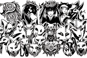 Princess mononoke tattoo idea