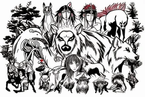 Princess mononoke tattoo idea