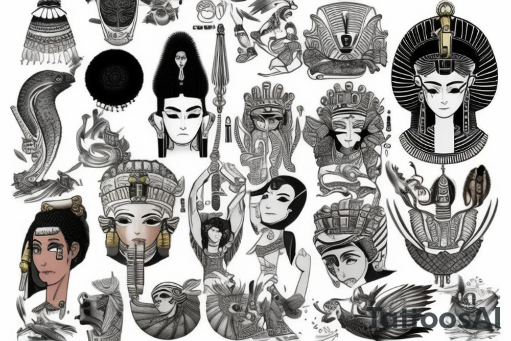 Egypt gods tattoo idea