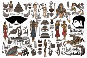 Egypt gods tattoo idea