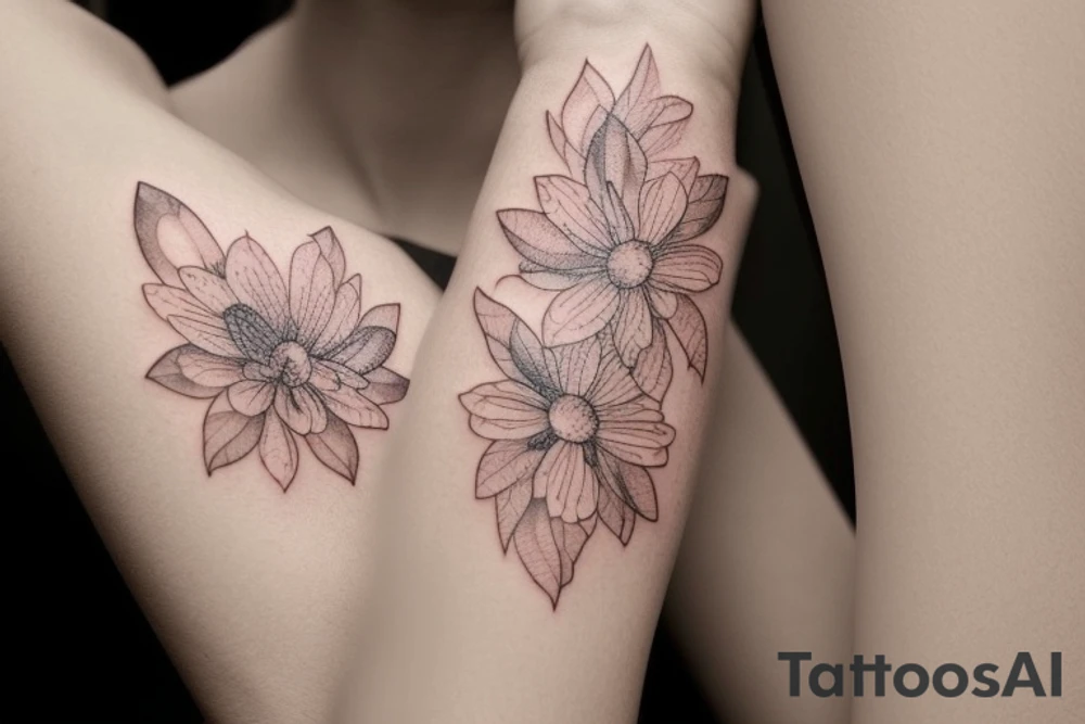 “Please design a delicate and feminine tattoo for the wrist that symbolizes strength and freedom in an exquisite, soft, and artistically iconic way. The tattoo should embody a minimalist aesthetic, blending subtly intricate elements that reflect a sense of empowerment and liberty. Despite its petite size fitting the wrist, it should capture the observer’s eye with its sophistication and artistic finesse, creating a beautifully personal and timeless piece of body art.” tattoo idea
