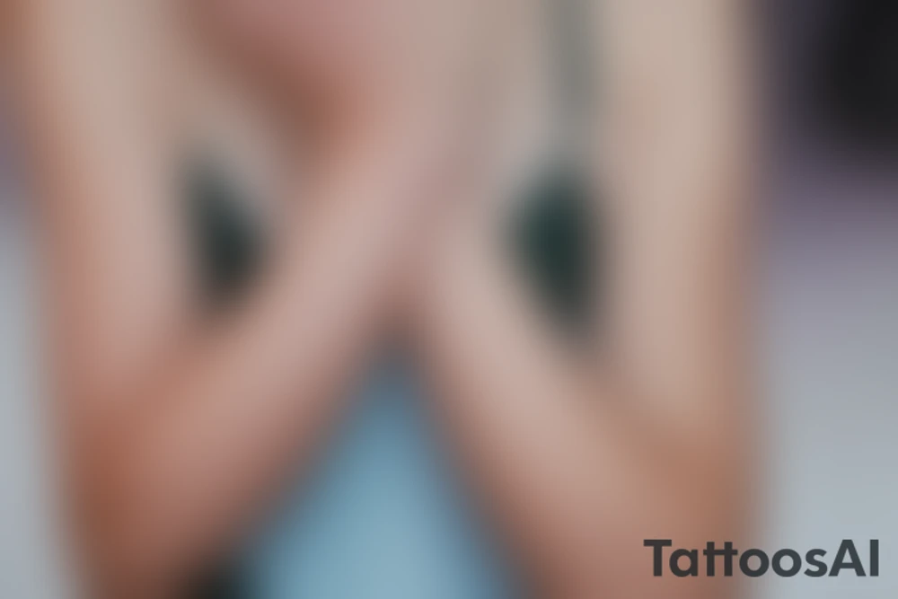 "Please design a delicate and feminine tattoo that captures the essence of an eagle and a manta ray. This wrist tattoo should depict the strength and dominance of an eagle and the elegance and freedom of a manta ray in a minimalist and artistically iconic way. Despite the compact size suitable for the wrist, the design should creatively fuse elements from both animals in a way that remains delicate, exquisite, and visually striking, while keeping its symbolic meanings clear." tattoo idea