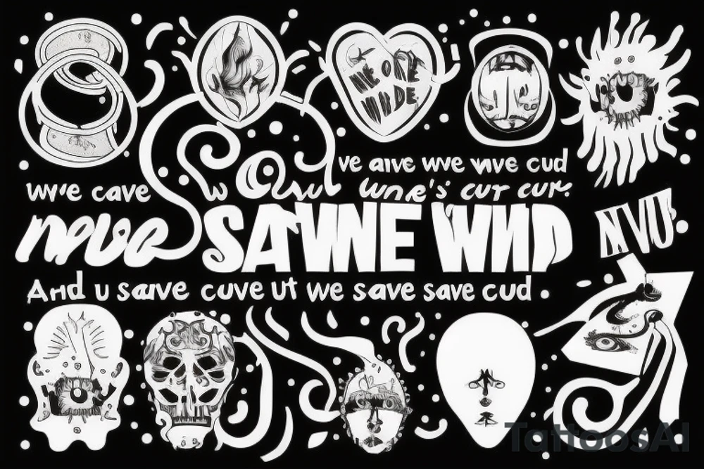 We're going down in a spiral to the ground
No one, no one's gonna save us now, not even God
No one saved us, no one's gonna save us tattoo idea
